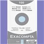 EXACOMPTA étui de 100 fiches Bristol Bleu Azur 74x105 mm quadrillage 5x5