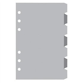 Exacompta - 18222E - Recharge Intercalaires pour Organiseur Exatime 17 - Jeu de 7 intercalaires gris