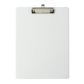 Exacompta - Réf. 19296E - Porte-bloc à pince avec pochette plastique sur le dos - Système d'accroche mural - Dimensions : 23 cm