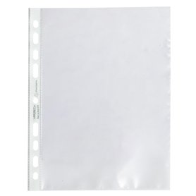 Exacompta - Réf. 51100E - Sachet de 50 pochettes perforées A5 FOREVER en Polypropylène grainé recyclé - Epaisseur 6/100ème - Dim