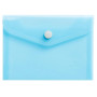 Exacompta - Réf. 35410E - Paquet de 4 pochettes fermeture bouton pression avec rabat - Chromaline Pastel - Dimensions : 19x14cm 