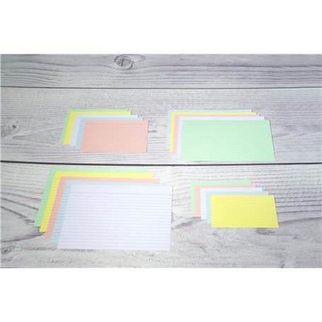Exacompta - Réf. 10800SE - Paquet de 100 fiches bristol lignées non perforées - sous film - compatibles avec imprimante jet d'en