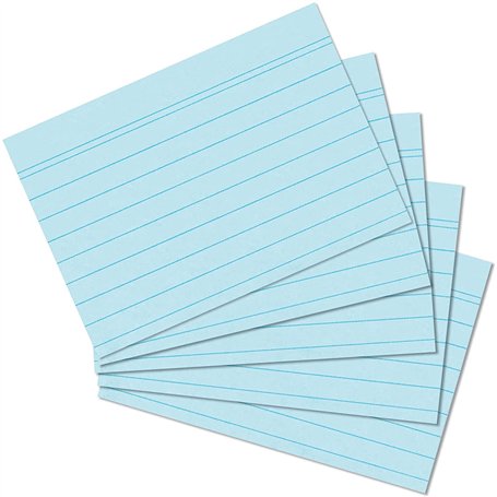 Exacompta - Réf. 10810SE - Paquet de 100 fiches bristol lignées non perforées - sous film - compatibles avec imprimante jet d'en