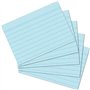Exacompta - Réf. 10810SE - Paquet de 100 fiches bristol lignées non perforées - sous film - compatibles avec imprimante jet d'en