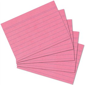 Exacompta - Réf. 38085SB - Paquet de 100 fiches bristol lignées non perforées - sous film - compatibles avec imprimante jet d'en