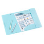 Viquel - Lot de 3 chemises en plastique Rainbow Pastel - 3 pochettes A4 avec étiquettes d'identification - Fermeture par élastiq