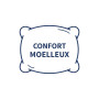 Bleu Câlin Lot de 2 Oreillers Moelleux - Garnissage 100% Issu du Recyclage - 60x60 cm
