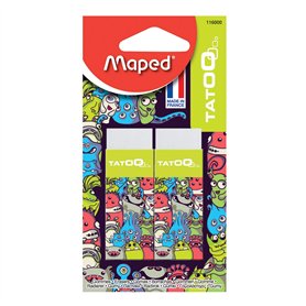 Maped WIGO Tatoo Lot de 2 caoutchouc plastique