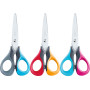 MAPED - 1 Paire de Ciseaux Sensoft 13 cm Pour Droitier. Lames Acier - Bouts Ronds - Anneaux Flexibles Souples - 3 Coloris Assort