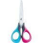 MAPED - 1 Paire de Ciseaux Sensoft 13 cm Pour Droitier. Lames Acier - Bouts Ronds - Anneaux Flexibles Souples - 3 Coloris Assort