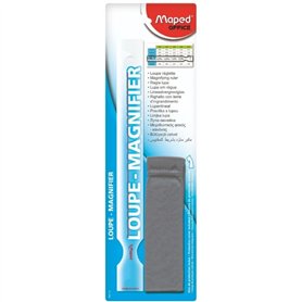 Maped 395110 Loupe réglette avec repère visuel pour lecture avec etui de protection