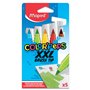 Maped - Feutres XXL Brush Tip Color'Peps - 5 Gros Feutres de Couleur avec Pointe Pinceau Extra Large pour Grandes Surfaces - Max