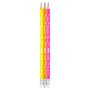 Maped - 12 Crayons Graphite HB2 NEON - Crayons à Papier FSC HB Embout Gomme - Forme Triangulaire Ergonomique - Mine Résistante