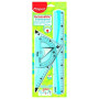 Maped Kit de traçage géométrie incassable - modele aleatoire bleu ou vert