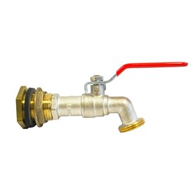 Boutté 0872497 Kit Traversée de cuve Laiton Robinet 1/4 Tour Nez 20 x 27