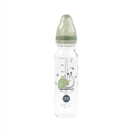 dBb Remond Biberon Régul'Air 240 ml en verre - Tétine NN -nouveau-né- anticolique en silicone - Débit régulier - 1er âge