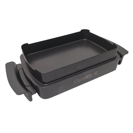 TEFAL Plaque de cuisson OptiGrill Snacking & Baking XA725870 | Revêtement antiadhésif | Poignées isolées thermiquement | Passe a