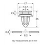 Restagraf - Agrafe de Fixation Carrosserie - Spécial Panneau pour Garniture Intérieure & Porte - Compatible avec CITROËN XANTIA,