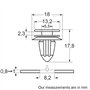 Restagraf - Agrafe de Fixation Carrosserie - Spécial Panneau - Compatible avec BMW, Ford, Mitsubishi - Réf. 1337 - Sachet de 20