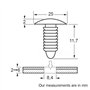 Restagraf - Fixations de Garnissage Compatible avec FORD - Maintien Insonorisant Capot - Réf. 10356 - Sachet de 14
