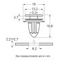 Restagraf - Fixations Agrafe de Panneau pour Garniture de Porte - Compatible avec RENAULT CLIO III, VEL SATIS, SMART FORFOUR - R