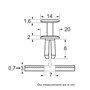 Agrafes pour vehicules type toyota Restagraf Ref: 12382, Noire