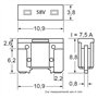 Restagraf - Fusible Plat Low Profil Mini pour Automobile - Puissance 7,5 A - 58 V - Réf. 17064 - Sachet de 5, Marron