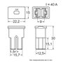Restagraf - Fusible Japonais Type AS Femelle pour Automobile - Puissance 40 A - Réf. 17103 - Sachet de 2