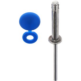 Restagraf - Rivets Expansés avec Chapos Bleus pour Plaques d'Immatriculation - Diamètre 4 mm - Fixation Durable sur Carrosserie
