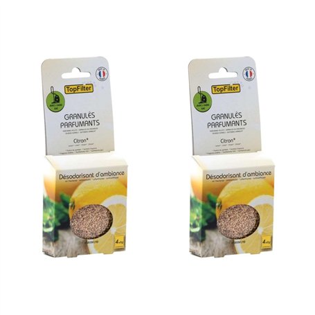 Top Filter 9987950 2 Lots de 4 sachets de granulés au Citron pour aspirateur 0720350
