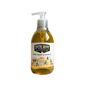 Maître Savon de Marseille - Savon Liquide de Marseille Nature - 300ml - Nettoyant Doux - 96% d’Ingrédients Naturels
