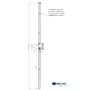 BRICARD 74622 Série 74 Serrure Verticale Multipoints 3 Points, Blanc (Tirant Gauche)