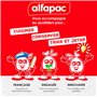 alfapac- 20 sacs-poubelle 30L à lien large ultra-resistant - fabriqués en France - bi-matière recyclée & végétale, Noir