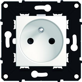 Arnould ARN51042 Prise de courant avec terre espace evolution-enjoliveur blanc