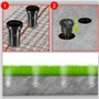 Oxeo Spots encastrables X6 - Extérieur - Couvercle INOX - pour Ampoule LED GU10 - Etanche IP67 - Spot terrasse - Éclairage Jardi