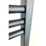 Greened House Sèche-serviettes électrique droit pour salle de bain Anthracite 500 W x 800 h