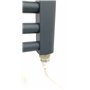 Greened House Sèche-serviettes électrique droit pour salle de bain Anthracite 500 W x 800 h