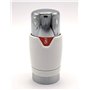 Tête de valve thermostatique TRV de rechange universelle pour radiateur Blanc/chromé M30 x 1