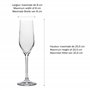SUNDIS Champ Store, lot de 2 boîtes de rangement pour flûtes à champagne, en plastique transparent, renforcées avec couvercle cl