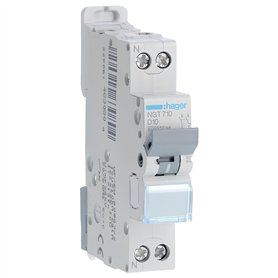 disjoncteur hager - 1 phase + neutre - 10a - 6ka - courbe d - vis / vis