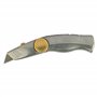 STANLEY 0-10-819 Couteau À Lame Rétractable - Gamme FATMAX - Corps Aluminium - Chariot Magnétique - Zone De Frappe - Stockage In