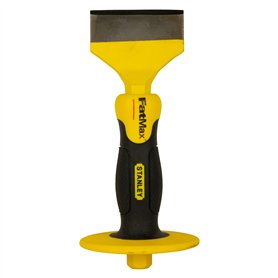 STANLEY 4-18-327 Ciseau À Brique 75 Mm - Gamme FATMAX - Acier Chrome Vanadium - Tète Parabolique- Poignée Bi Matière Pour Plus D