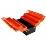 Fischer Darex - Caisse à outils métal - corps en acier rigide - Charge utile 25kg -Charnières acier- 5 compartiments