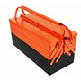 Fischer Darex - Caisse à outils métal - corps en acier rigide - Charge utile 25kg -Charnières acier- 5 compartiments