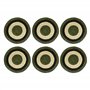 NOVASTYL - Lot 6 Sets de Table Luna Rond 38cm en jonc de mer Naturel et Vert - 5014067