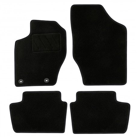 DBS - Tapis de Voiture - sur Mesure pour C4 (2004 à 2011) - avec Clips de Fixation - Tapis de Sol antidérapant pour Automobile -