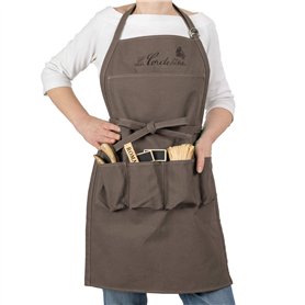 La Cordeline Mixte Marron Tablier de jardinage ou cuisine chocolat