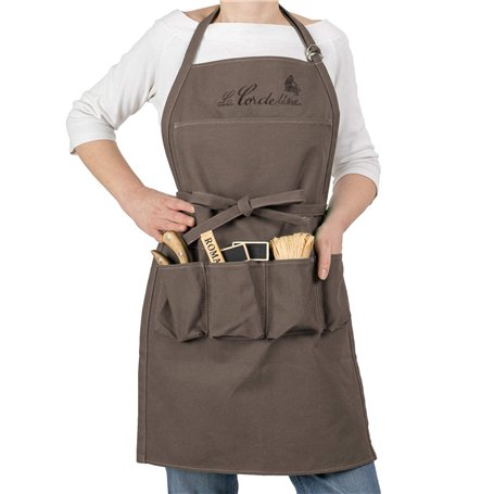 La Cordeline Mixte Marron Tablier de jardinage ou cuisine chocolat