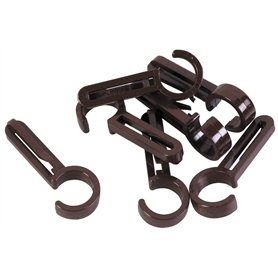 AGRAFES | 10 Agrafes Clips Plastique pour ø35 et ø28 | Blanc