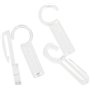 AGRAFES | 10 Agrafes Clips Plastique pour ø35 et ø28 | Blanc